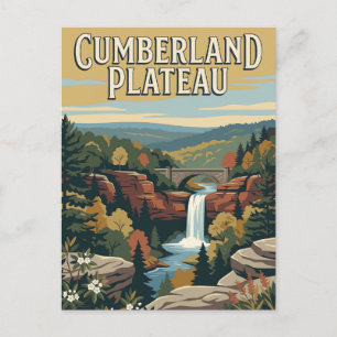 Cumberland Plateau Appalachen Vintage Poster Postkarte
