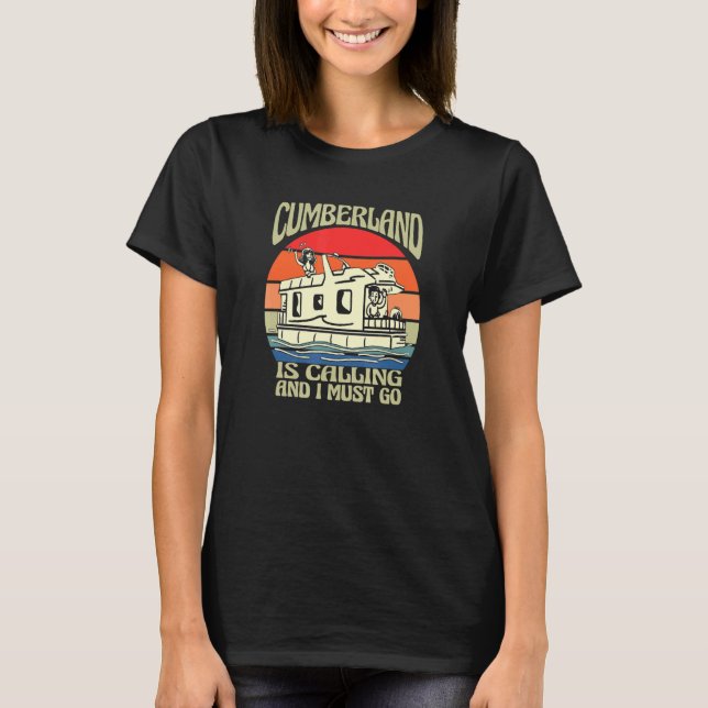 Cumberland-See ruft Kentucky Houseboat-Boot T-Shirt (Vorderseite)