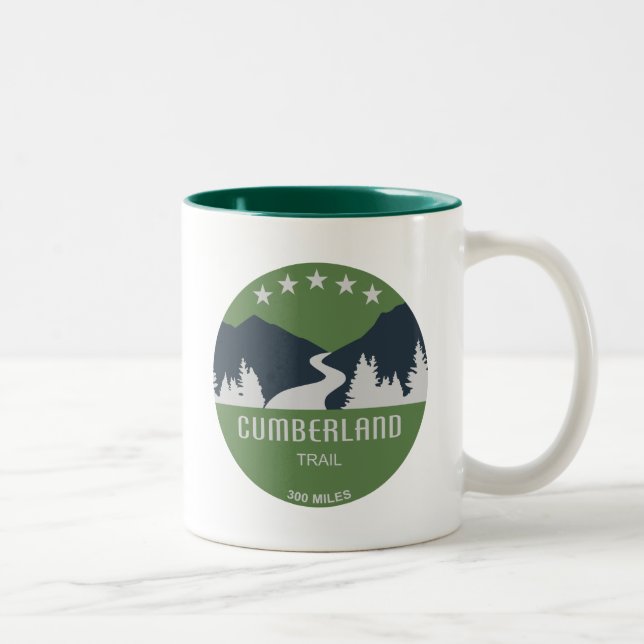 Cumberland Trail Tennessee Zweifarbige Tasse (Rechts)