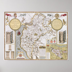 Cumberland und die alte Stadt von Carlile Poster