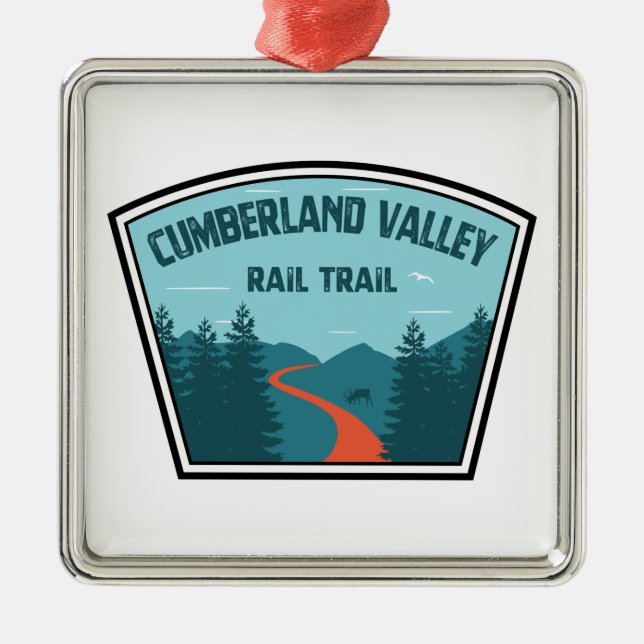 Cumberland Valley Rail Trail Ornament Aus Metall (Vorne)
