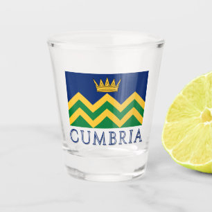 Cumbria-Flagge (ab 2025) Schnapsglas