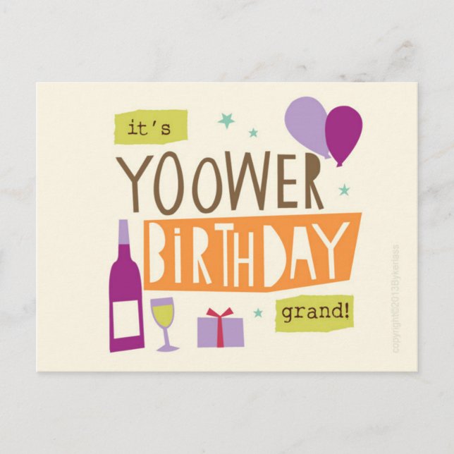 Cumbrian Birthday Post Card Postkarte (Vorderseite)