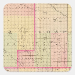 Cuming Landkreis, Nebraska Quadratischer Aufkleber