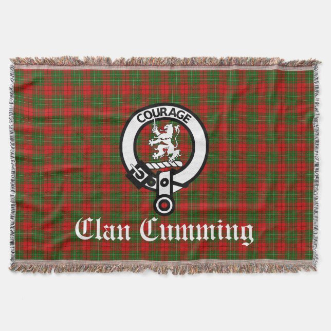 Cumming Crest Badge and Tartan Decke (Vorderseite)