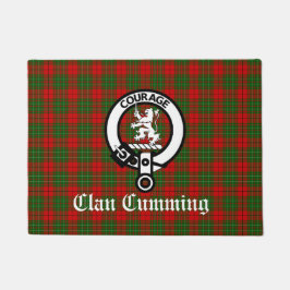 Cumming Crest Badge and Tartan Fußmatte