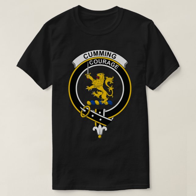 Cumming Wappen Tartan Clan Scottish Clan T-Shirt (Design vorne)