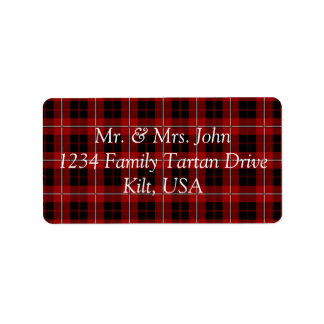 Cummingham Tartan Label Adressaufkleber