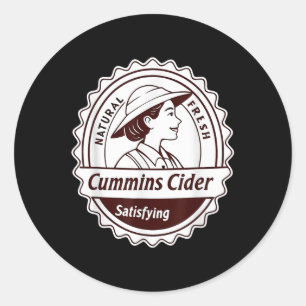 Cummins Cider Shirt - Lustiger Scherz Neuheit Gag Runder Aufkleber