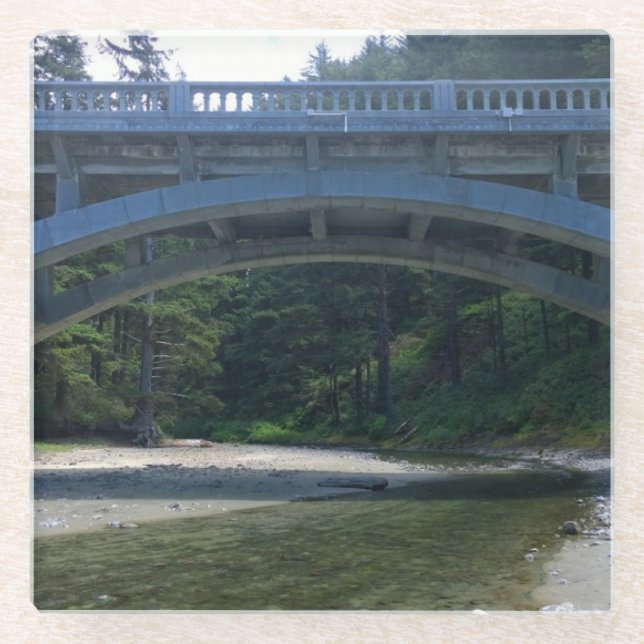 Cummins Creek im Neptune Staat Park, OR Glasuntersetzer (Vorderseite)