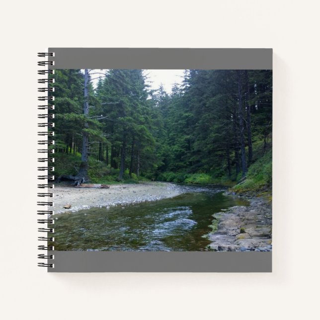 Cummins Creek im Neptune Staat Park, OR Notizbuch (Vorderseite)