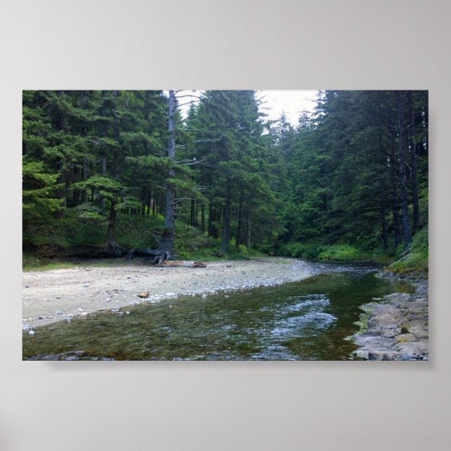 Cummins Creek im Neptune Staat Park, OR Poster (Vorne)
