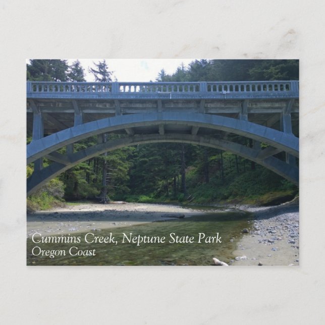 Cummins Creek im Neptune Staat Park, OR Postkarte (Vorderseite)