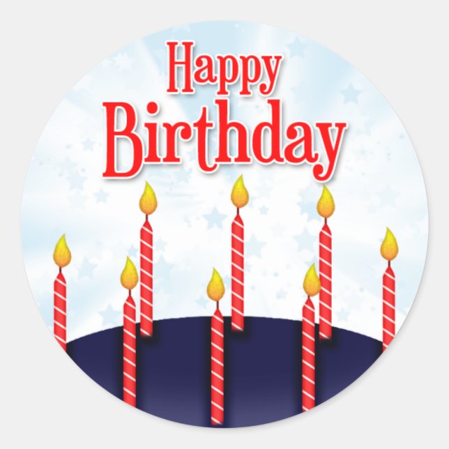 Cumpleaños feliz - Pegatina redondo Runder Aufkleber (Vorderseite)