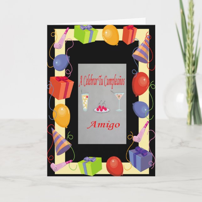 Cumpleaños Freund Karte (Vorderseite)