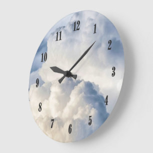 Cumulus Cloud Group Black Numbers Große Wanduhr