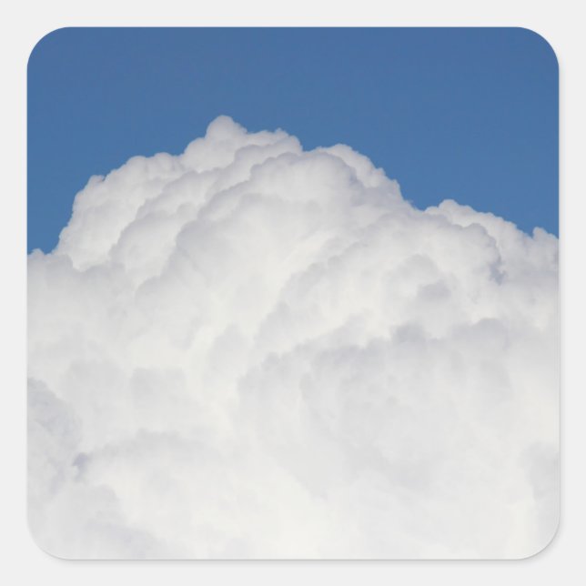 Cumulus Cloud Quadratischer Aufkleber (Vorderseite)