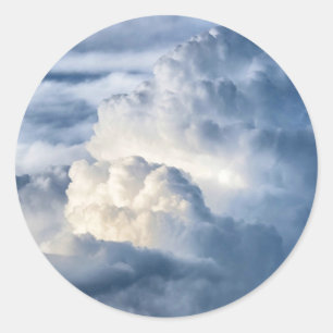 Cumulus-Wolken-Gruppe Runder Aufkleber