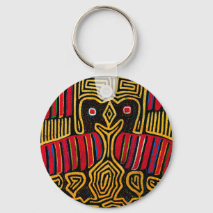 Cuna Indian Mola Enten-Design Schlüsselanhänger
