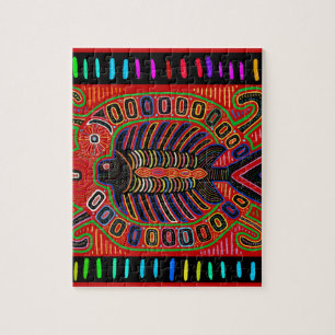 Cuna Indian Mola Flying Fish Fish