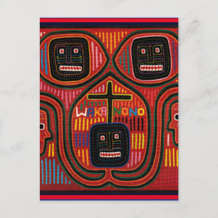 Cuna-Stammesdesign Postkarte