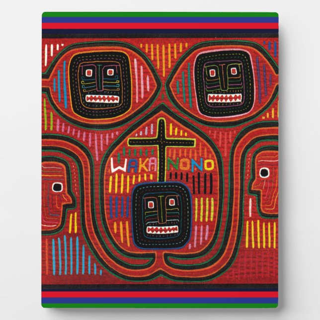 Cuna Tribal Design Fotoplatte (Vorderseite)