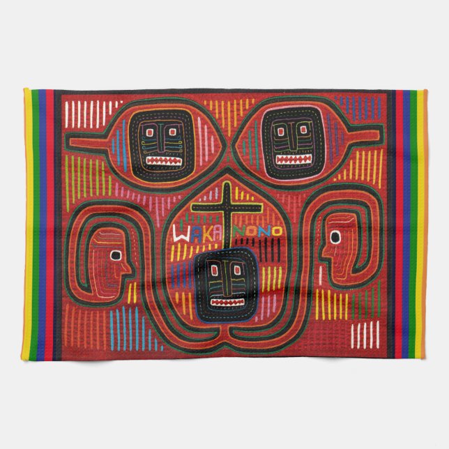 Cuna Tribal Design Küchentuch (Horizontal)