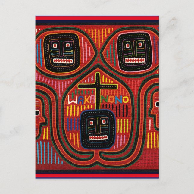 Cuna Tribal Design Postkarte (Vorderseite)