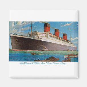 Cunard der weißen Queen Mary Stern-Linie Magnet