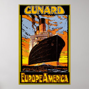 Cunard Europa-Amerika Poster