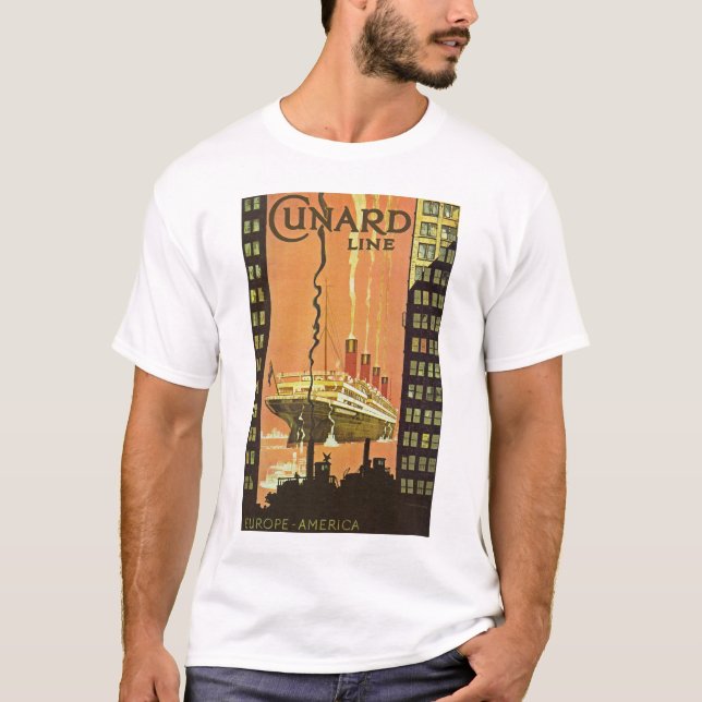 Cunard Europa-Amerika T-Shirt (Vorderseite)