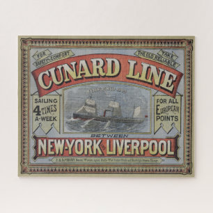 Cunard Line Werbeplakat aus der Vintage-Ära