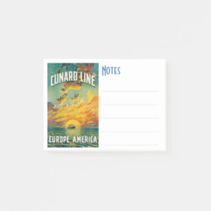 CUNARD OCEAN LINER EUROPA AMERIKA POST-IT KLEBEZETTEL