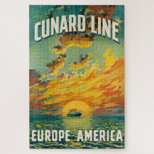 CUNARD OCEAN LINER EUROPE AMERICA POSTCARD