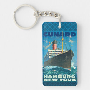 CUNARD OCEAN LINER HAMBURG NEW YORK SCHLÜSSELANHÄNGER