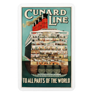 Cunard-Ozeandampfer Luxusdampfer Poster, Magnet