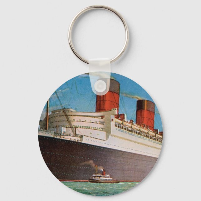 Cunard White Star Line's Queen Mary Schlüsselanhänger (Vorderseite)