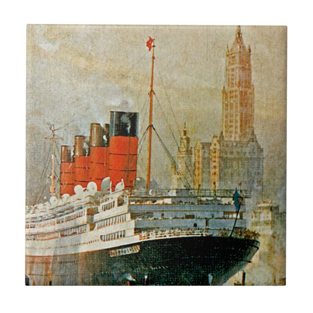 Cunarder in New York Fliese (Vorderseite)