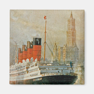 Cunarder in New York Magnet
