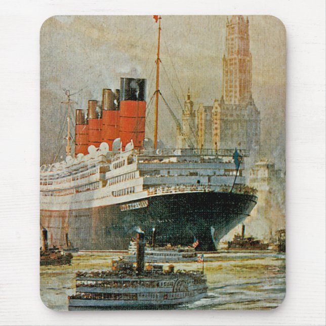 Cunarder in New York Mousepad (Vorne)