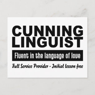 Cunning Linguist Postcard, anpassen Postkarte