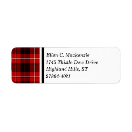 Cunningham Clan Red und Black Scottish Tartan