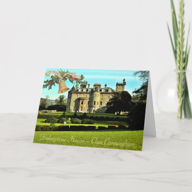 Cunningham Clan's Castle Gold Bell Carte de Noël (Devant)
