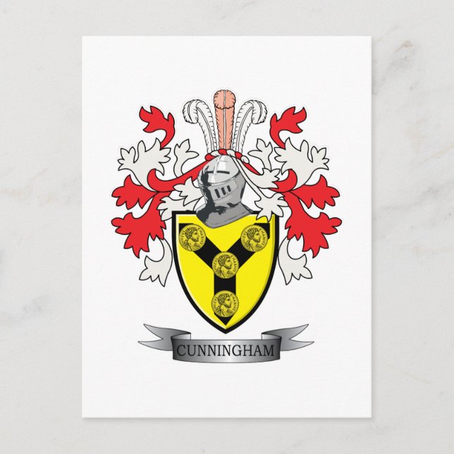 Cunningham-Familienwappen-Wappen Postkarte (Vorderseite)