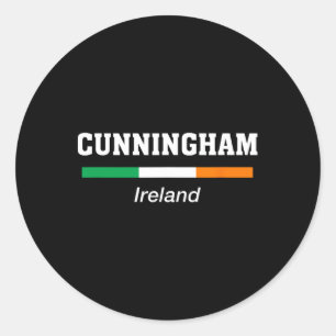 Cunningham Irish Family Name St Patricks Day Irlan Runder Aufkleber
