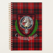 Cunningham schottischer Clan-Tartan und Wappen