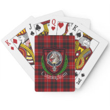 Cunningham schottischer Clan-Tartan und -Wappen