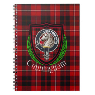 Cunningham-Schottischer-Clan-Tartan & Wappen Notizblock