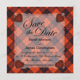 Cunningham Scottish Clan tartan - Kariert Save The Date