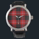 Cunningham Tartan Red Black Kariert Armbanduhr<br><div class="desc">Cunningham Clan Tartan rot-schwarz kariert</div>